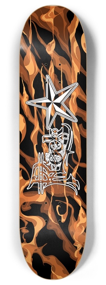 Rock Star Fire 8" Deck 8 Inch Skateboard Deck