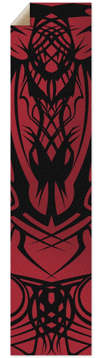 Red Tribal Pintail/Longboard Grip Tape Griptape for Longboards