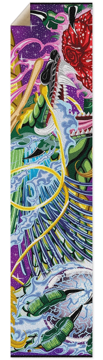 Dragon Of The Rose Pintail/Longboard Grip Tape Griptape for Longboards
