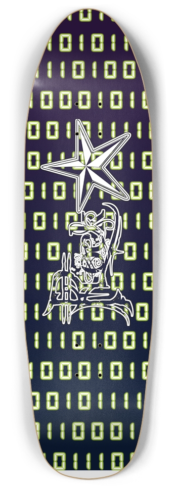 Rock Star Binary Code Punk Nose Pool Deck Punk Nose Pool Shape