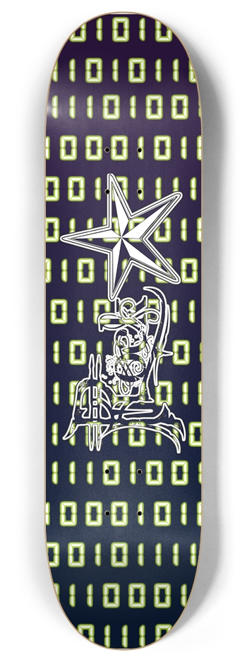 Rock Star Binary Code 8" Deck 8 Inch Skateboard Deck