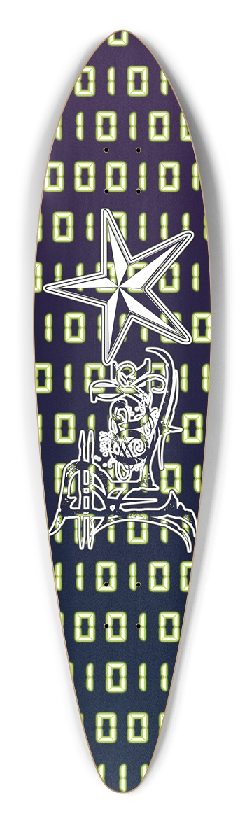 Rock Star Binary Code Pintail Longboard Pintail Longboard