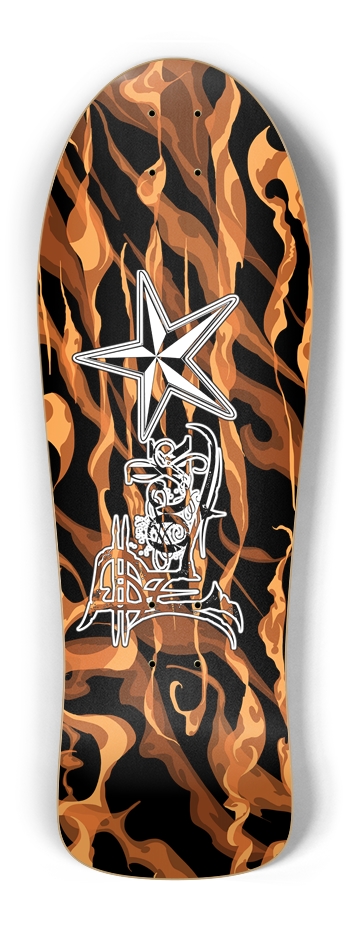 Rock Star Fire Old School Deck Old School Shape