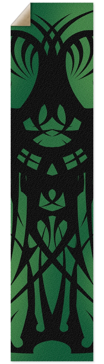Green Tribal Pintail/Longboard Grip Tape Griptape for Longboards