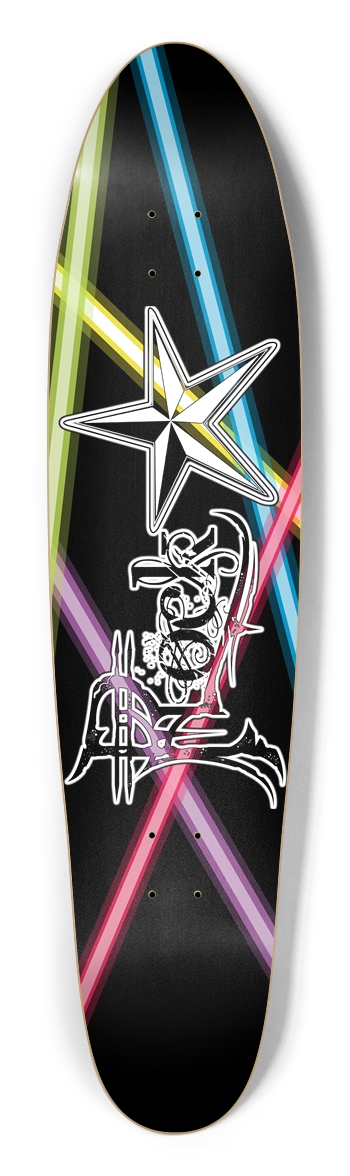 Rock Star Lasers Longboard Deck Longboard Shape