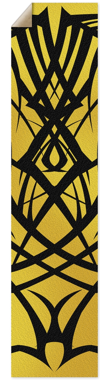 Yellow Tribal Pintail/Longboard Grip Tape Griptape for Longboards