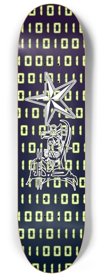 Rock Star Binary Code 8 1/4" Deck 8-1/4 Skateboard Deck