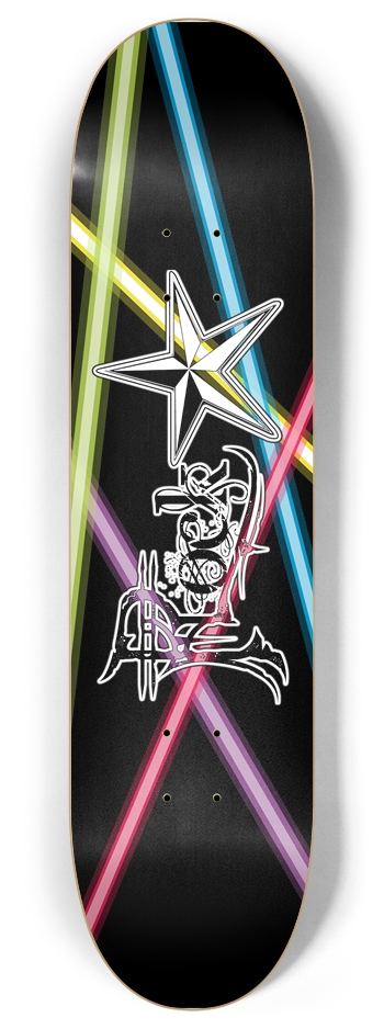 Rock Star Lasers 8" Deck 8 Inch Skateboard Deck
