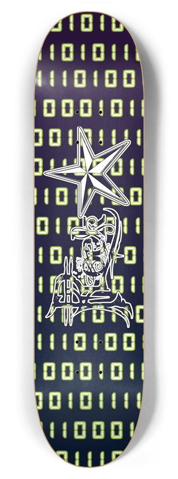 Rock Star Binary Code 7 7/8" Deck 7-7/8 Skateboard Deck