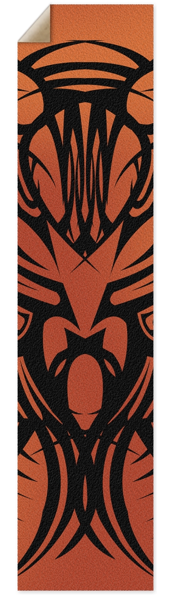 Orange Tribal Pintail/Longboard Grip Tape Griptape for Longboards