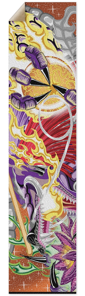 Dragon Of The Lotus Pintail/Longboard Grip Tape Griptape for Longboards