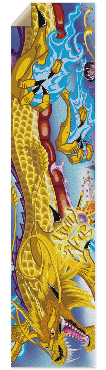 Golden Dragon Pintail/Longboard Grip Tape Griptape for Longboards