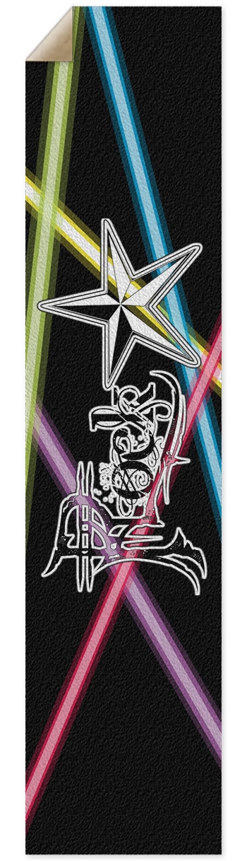 Rock Star Lasers Pintail/Longboard Grip Tape Griptape for Longboards