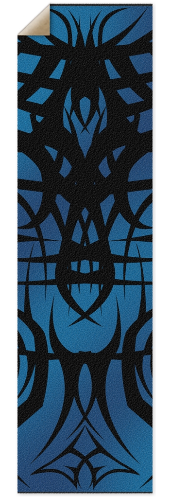 Blue Tribal Punk Nose Pool Grip Tape 10 x 36 Inch Griptape