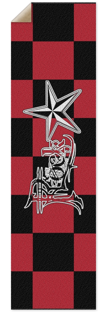 Rock Star B+R Checker Punk Nose Pool Grip Tape 10 x 36 Inch Griptape