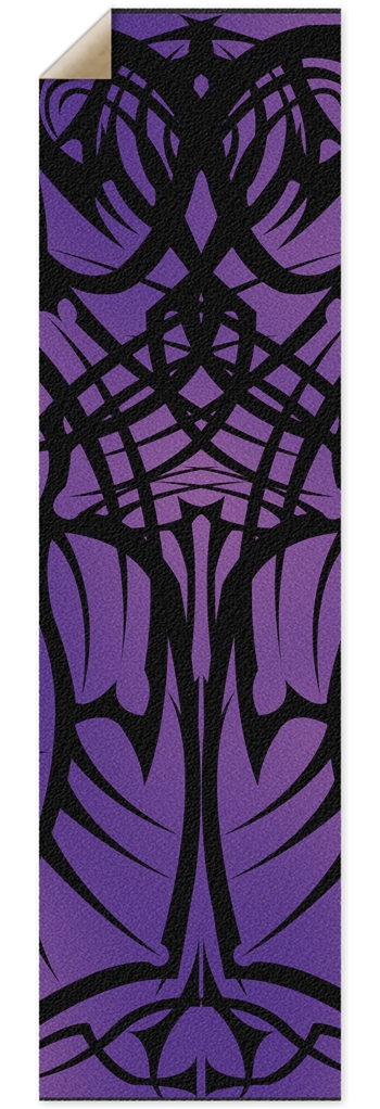 Purple Tribal Punk Nose Pool Grip Tape 10 x 36 Inch Griptape