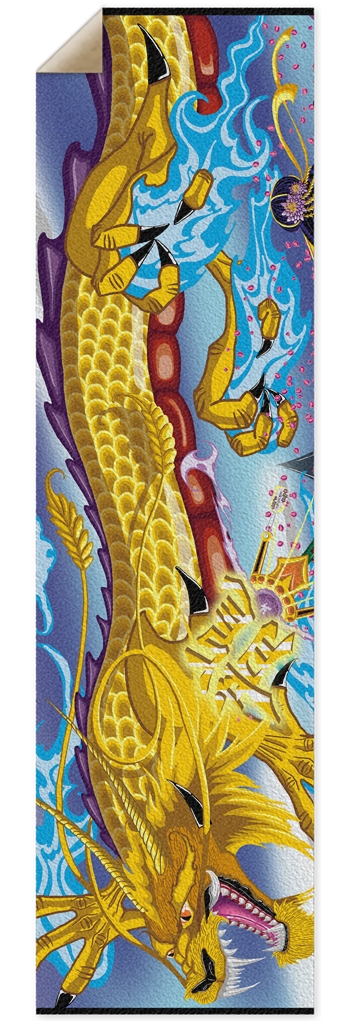 Golden Dragon Punk Nose Pool Grip Tape 10 x 36 Inch Griptape