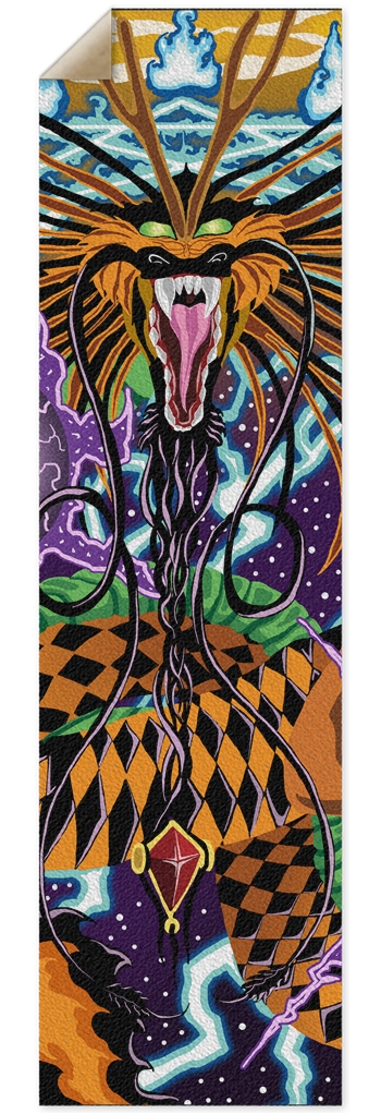 Halloween Dragon Punk Nose Pool Grip Tape 10 x 36 Inch Griptape