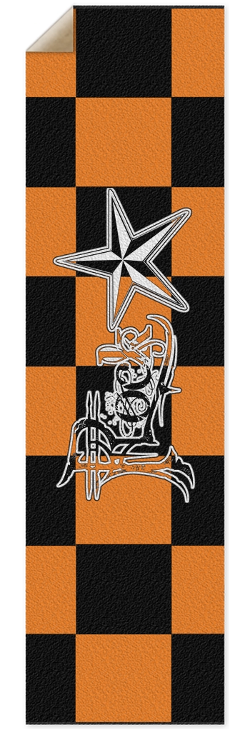 Rock Star B+O Checker Punk Nose Pool Grip Tape 10 x 36 Inch Griptape