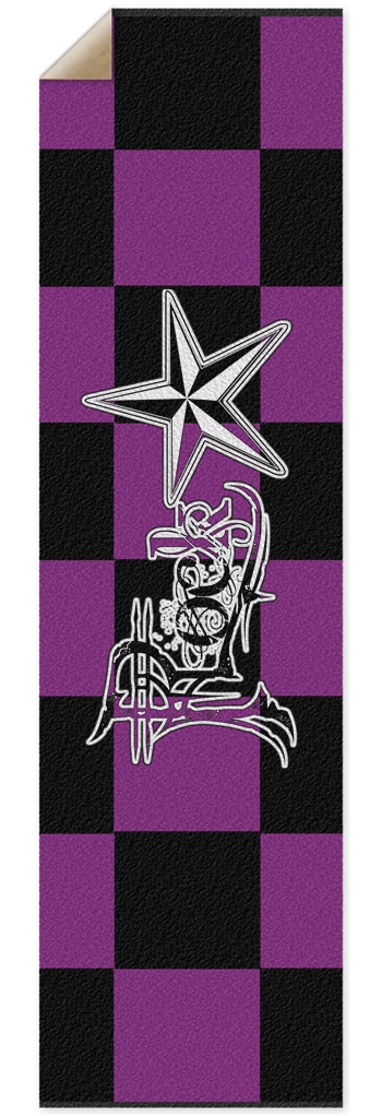 Rock Star B+P Checker Punk Nose Pool Grip Tape 10 x 36 Inch Griptape