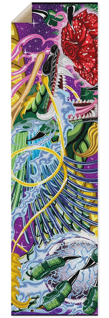 Dragon Of The Rose Punk Nose Pool Grip Tape 10 x 36 Inch Griptape