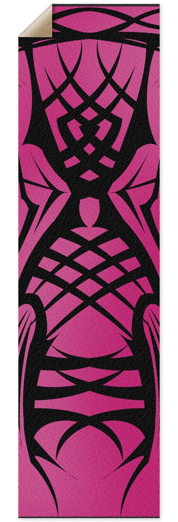 Pink Tribal Punk Nose Pool Grip Tape 10 x 36 Inch Griptape