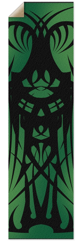 Green Tribal Punk Nose Pool Grip Tape 10 x 36 Inch Griptape