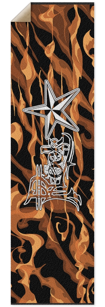 Rock Star Fire Punk Nose Pool Grip Tape 10 x 36 Inch Griptape