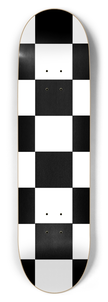 B+W Checker 8.5" Deck 8-1/2 Skateboard Deck
