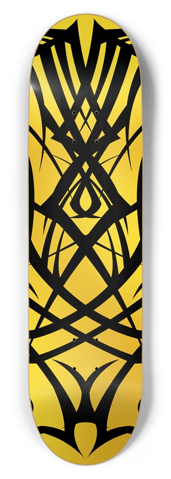 Yellow Tribal 8.5" Deck 8-1/2 Skateboard Deck