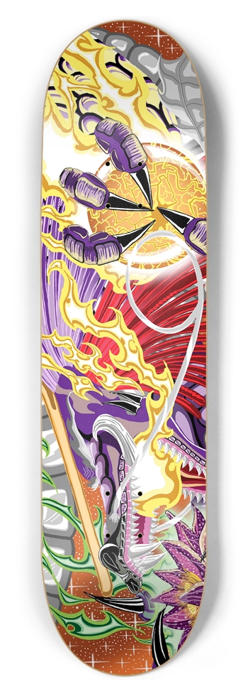 Dragon Of The Lotus 8.5" Deck 8-1/2 Skateboard Deck