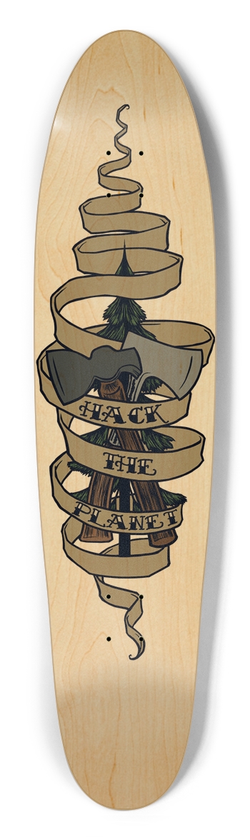 Hack the Planet Longboard Shape