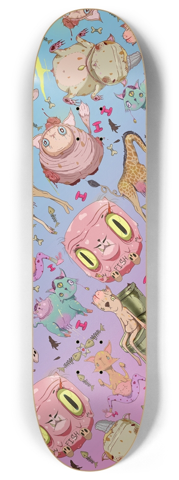 Nogland's misfit animals 8 Inch Skateboard Deck