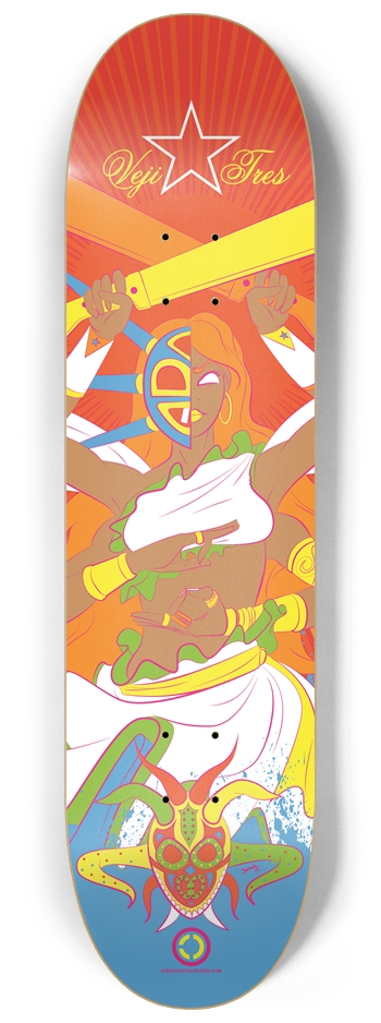 I'naru' - Psychedelic Spirit Woman Skateboard 8-1/4 Skateboard Deck