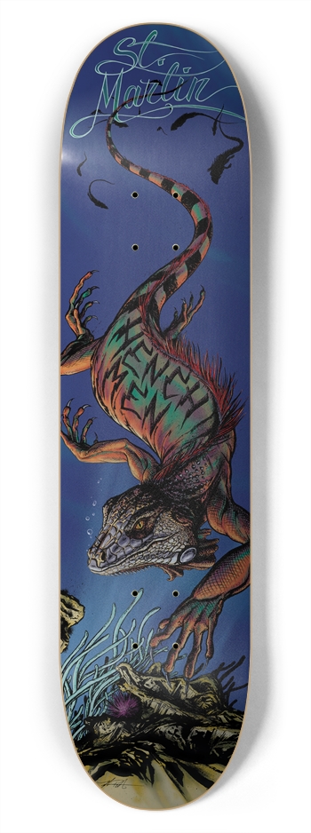 Iguana Henchmen - St. Martin 7.75" 7-3/4 Skateboard Deck