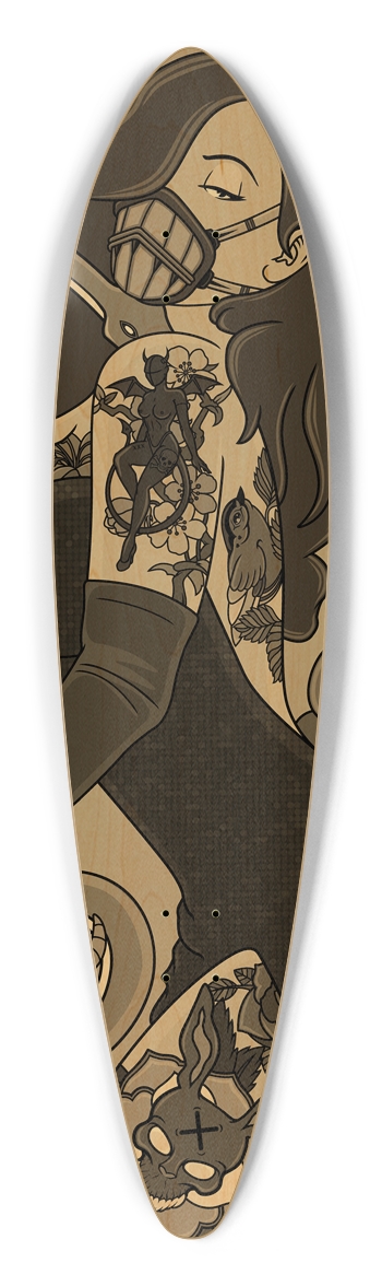 Jessica Rabbit Pintail Longboard