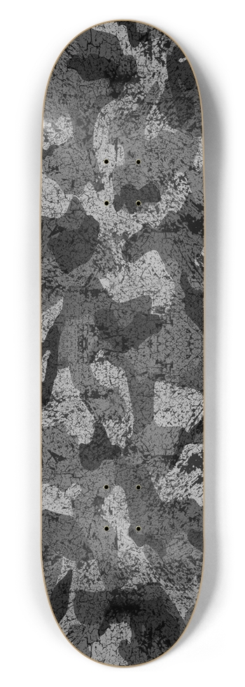 QuietYell Camo 06, Gray 8-1/2 Skateboard Deck