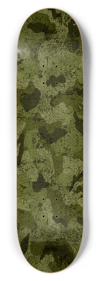 QuietYell Camo 07, Army Green 8-1/2 Skateboard Deck