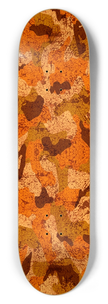 QuietYell Camo 02, Orange 8-1/2 Skateboard Deck