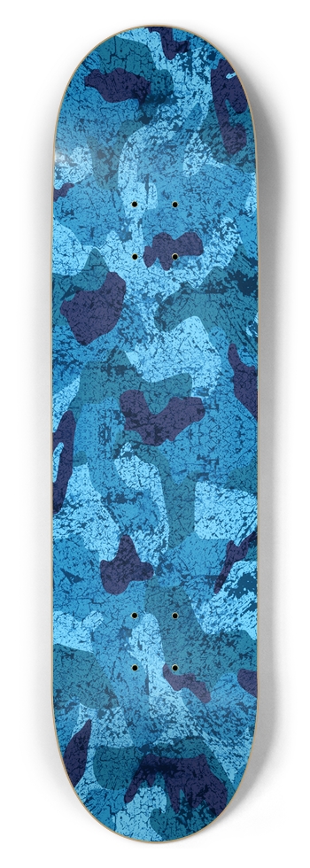 QuietYell Camo 03, Blue 8-1/2 Skateboard Deck