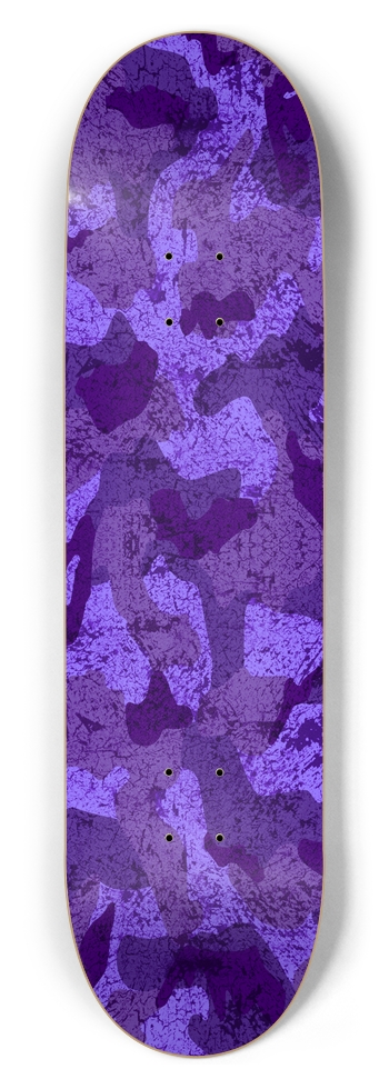 QuietYell Camo 04, Purple 8-1/2 Skateboard Deck