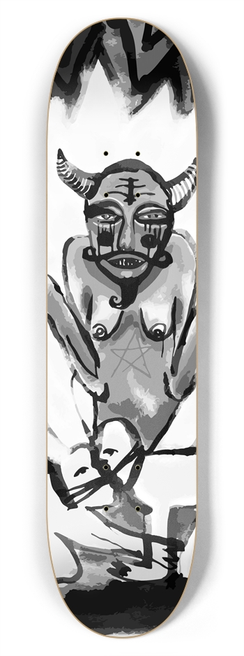 Devil. 7-3/4 Skateboard Deck