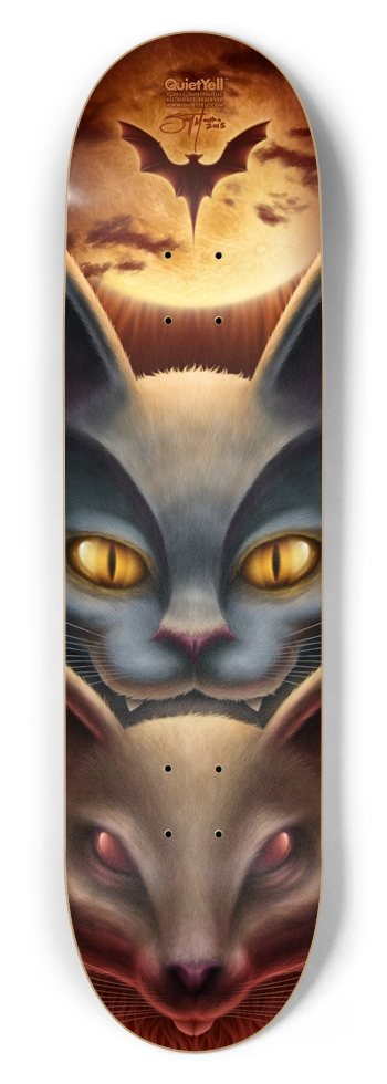 At Night 8-1/2 Skateboard Deck