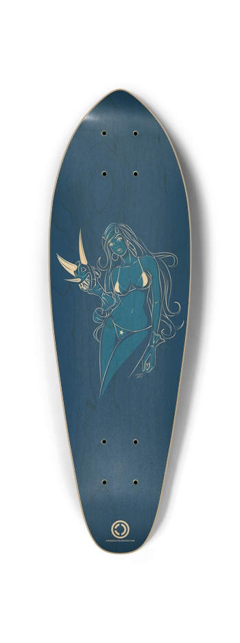 Unmasked Bikini Babe Mini Cr Blue Mini Cruiser