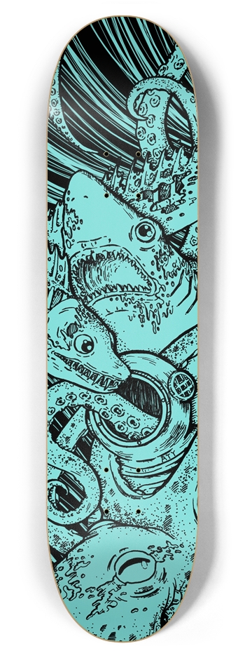 zombie fish 7-7/8 Skateboard Deck