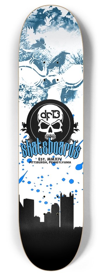 DF13 Skateboards Blue 8 Inch Skateboard Deck
