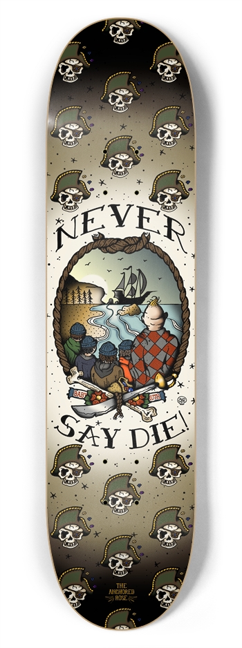 Never Say Die! 7-3/4 Skateboard Deck