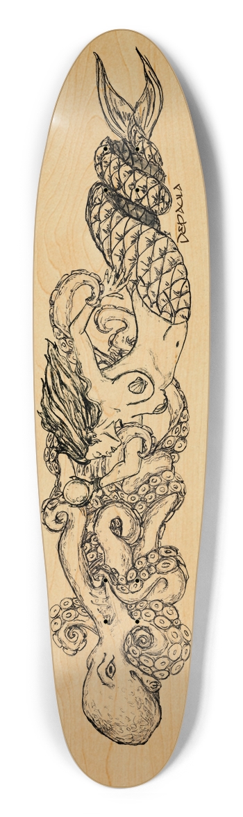 Mermaid Octopus Longboard Longboard Shape
