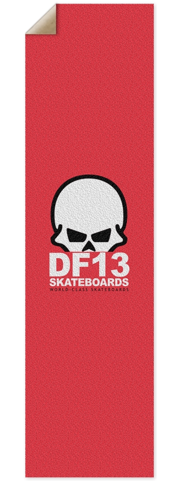 DF13 Skateboards Red 9 x 33 Inch Griptape