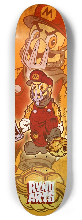 Mad Mario 8 Inch Skateboard Deck